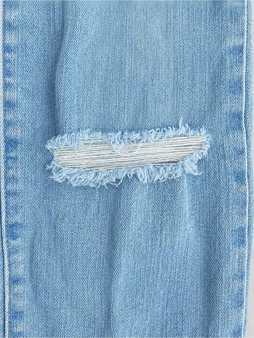 Levi’s 724 High Rise Straight Jeans Women’s Size 29 Light Wash Distressed Knee - Picture 4 of 5